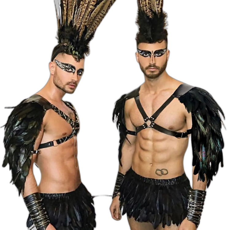 Feather Renaissance Dark Harness Costume
