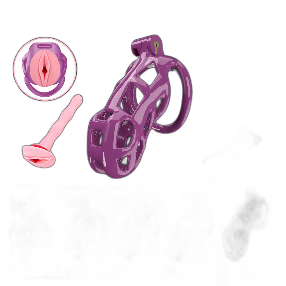 Cosmas - Male Chastity Device - Cock Cage - Chastity Cage With Catheter