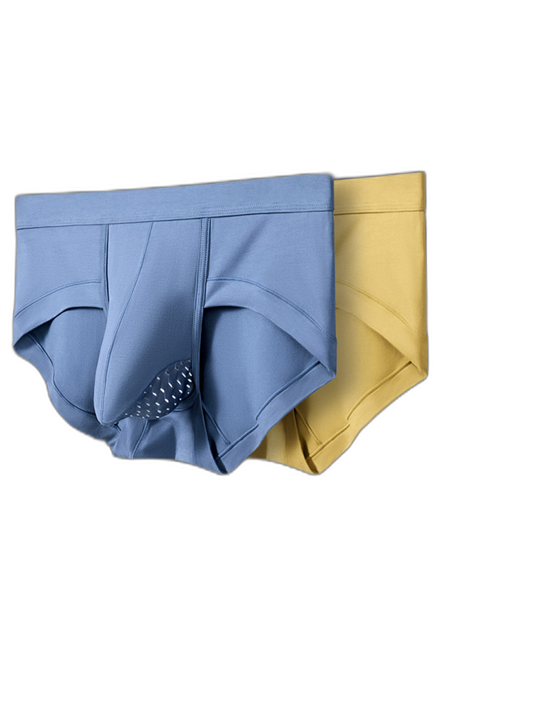 2 Pack Men's Breathable Pouch Separate Modal Briefs
