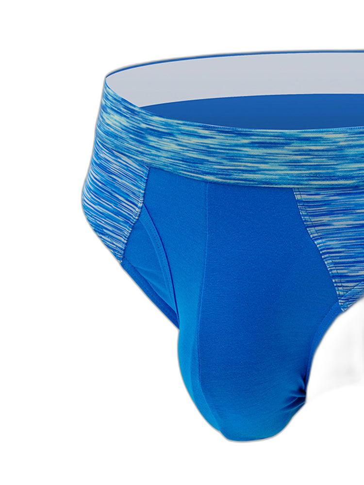2 Pack Men's Breathable Spell Color Butt Lifting Briefs