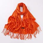 Autumn And Winter Cashmere-like Solid Color Long Scarf