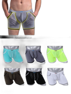 3 Pack Men's Long Leg Boxer Briefs Made of Ultra-Thin Ice Silk with Anti-Wear Elastic