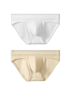 2 Pack Men's Waffle-Knit Cotton Separable Scrotum Support Briefs