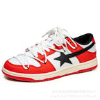 White and Red Star Dash Sneaker