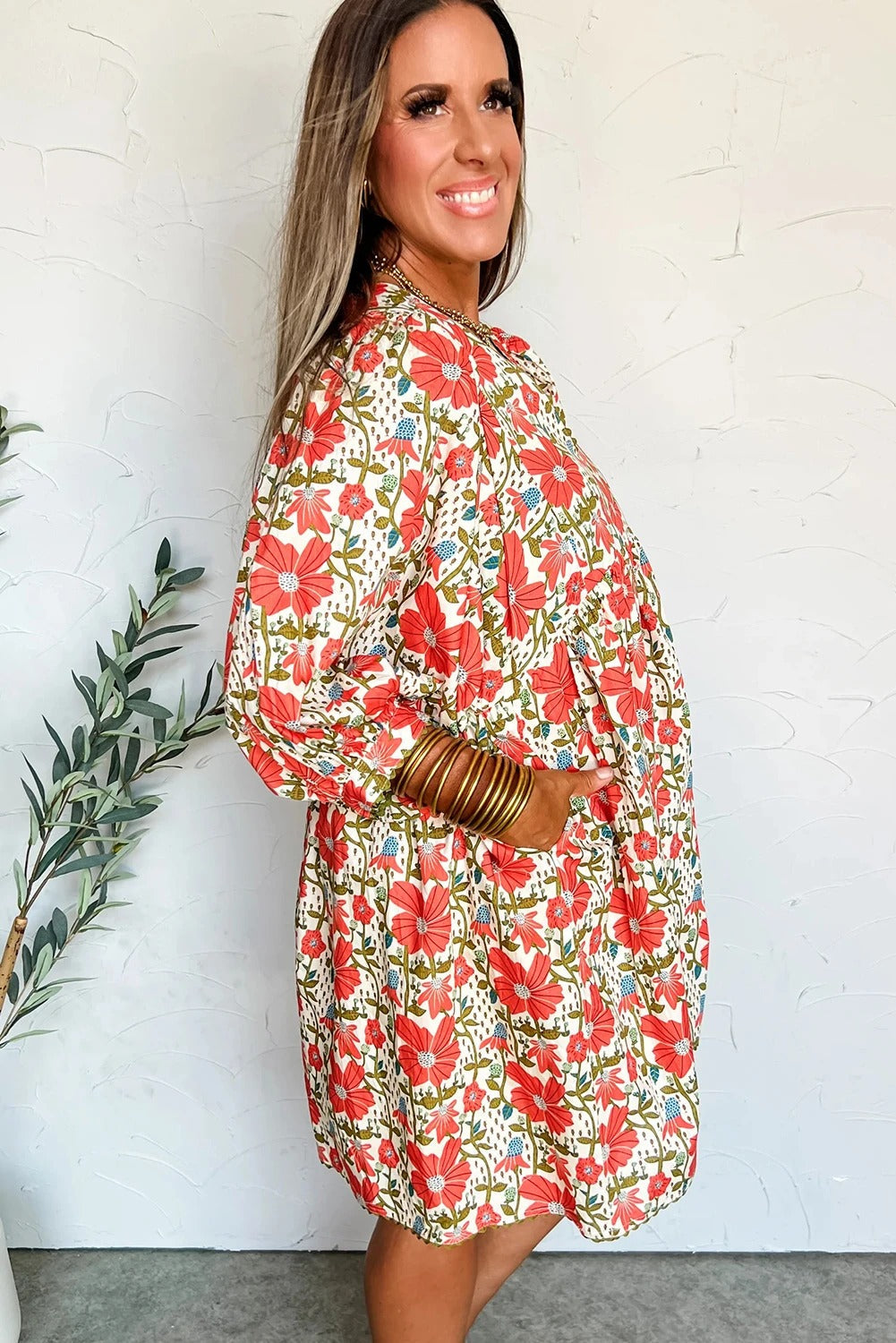 Women's Casual Loose-fit Printed Maxi Dress