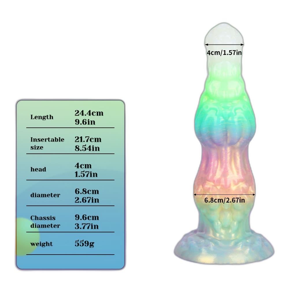 WistKnot – Glow-in-the-Dark Vibrating Dildo with Dog Knot Design