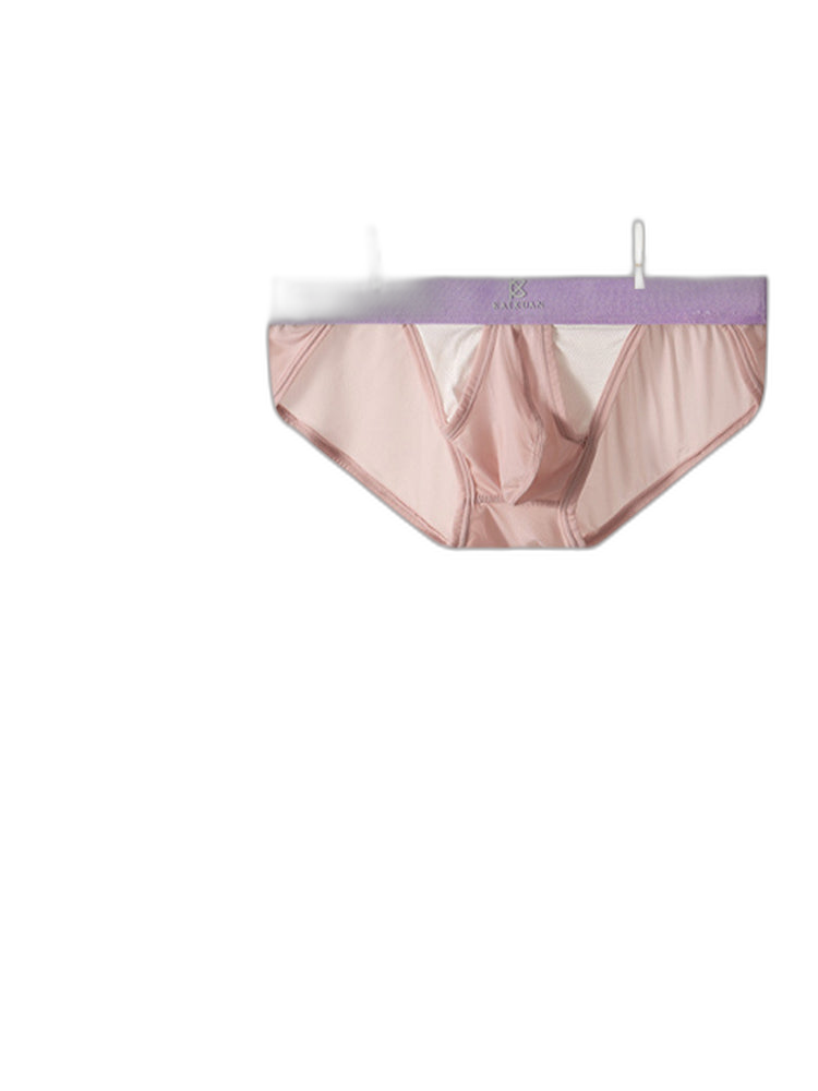 3 Pack Men's Ice Silk Breathable Mesh Low-Rise Classic Briefs
