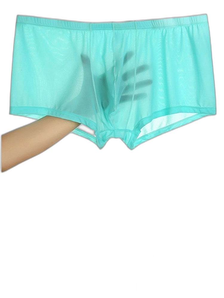 Thin Breathable Ice Silk U Convex Boxers for Men