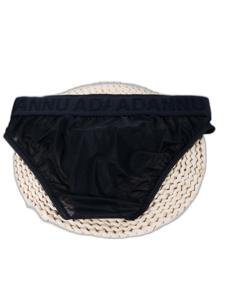2 Pack Men's Stretch Solid Color Sexy Crotch Single-Layer Briefs