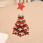 Wooden Christmas Tree Bell Pendant Room Living Room