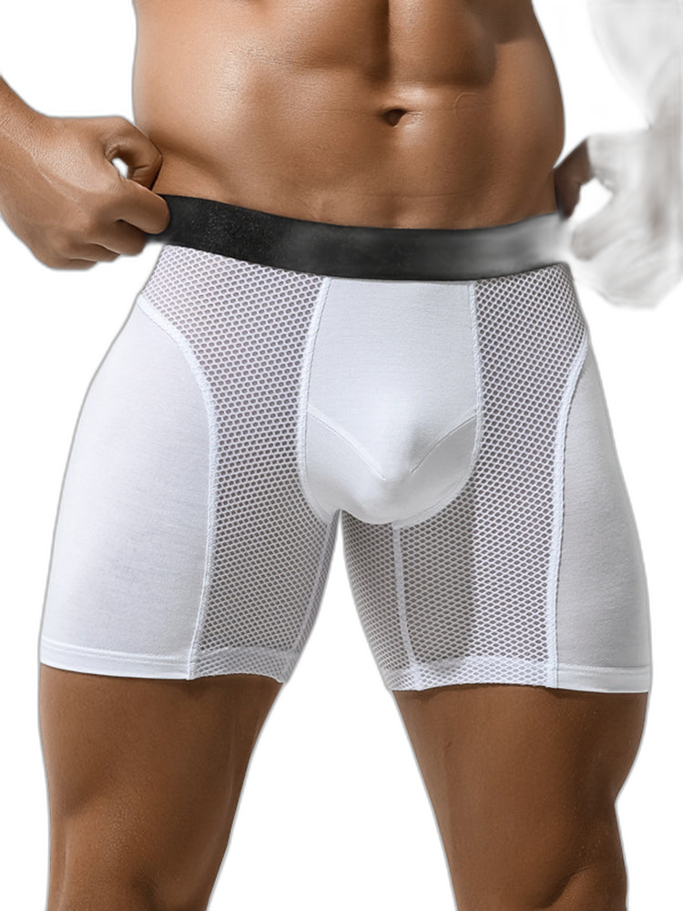Men's Long Anti-Chafing Athletic Boxer Briefs