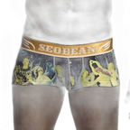 SEOBEAN Luxe Print Silk Low-Waist Boxers