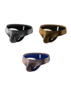 3 Pack Men's Sparkle Thongs in Solid Colors