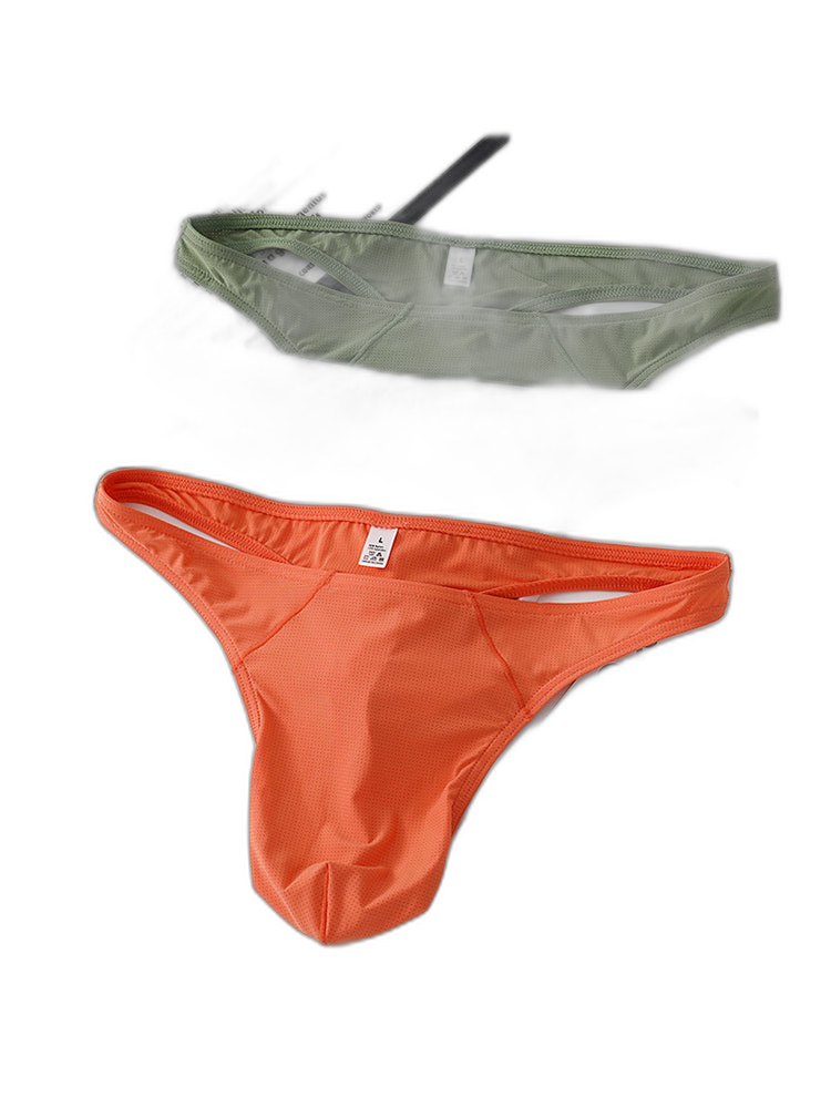 3 Pack Men's Low-Rise Performance Thong - Breathable Mesh & Smooth Fabric