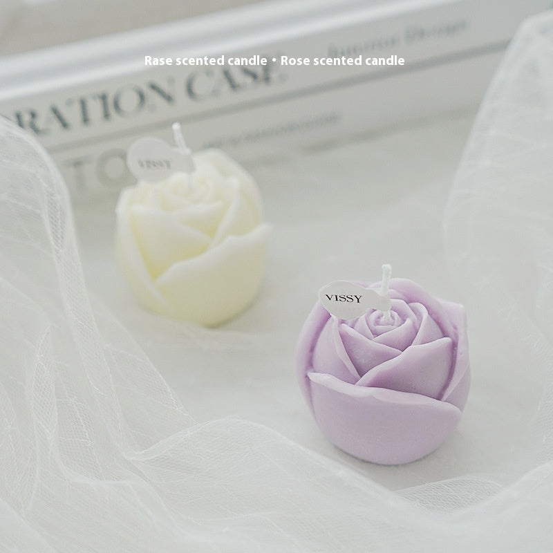 Rose Qixi Valentine's Day Fragrance Birthday Gift Simulation Flower Aromatherapy Candle Atmosphere Gift