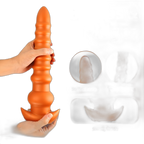 Cracker - Silicone Butt Plug - Deep Anal Sex Toy - Ribbed Anal Dildo - 3 Sizes