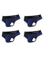4 Pack Men's Low-Rise Stretchy U-Pouch Thongs