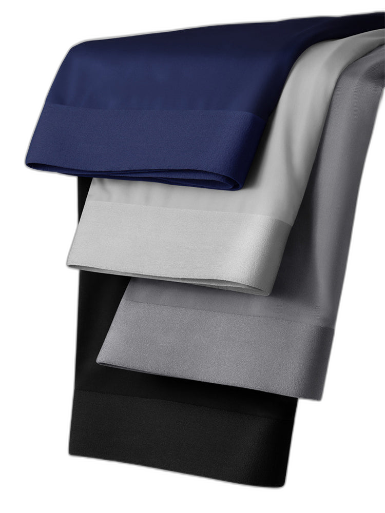 2 Pack Men's Ice Silk Anti-Chafing Quick-Dry Seamless Midway Briefs