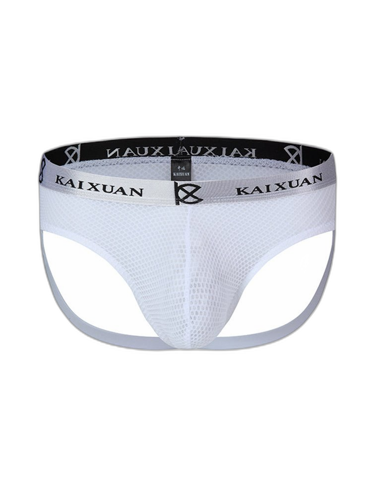 3 Pack Men's Mesh Thong with Stretch & Breathable 3D Support Pouch