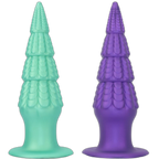 Christmas Tree Dildo - Silicone Butt Plug with Unique Layered Design - 3 Sizes