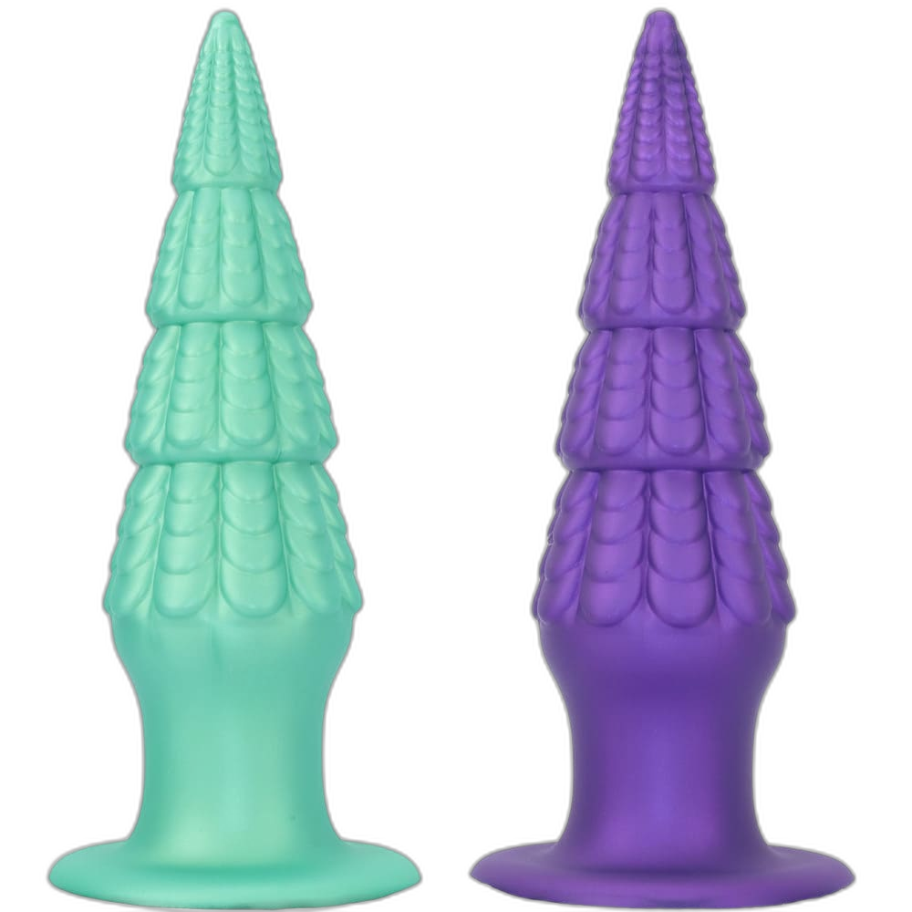Christmas Tree Dildo - Silicone Butt Plug with Unique Layered Design - 3 Sizes