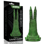 Savage Charm - Double Claw Vibrating Silicone Dildo - Fantasy Sex Toy