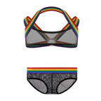 Gay Pride Mesh Harness + Underwear Outfit