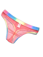 3-pack Men's Rainbow Trim Sheer Mesh Thong