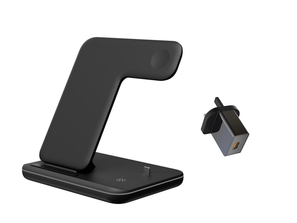 3-in-1 Wireless Charging Station - Fast Charge for iPhone, Apple Watch & AirPods | 15W Qi Charger Stand