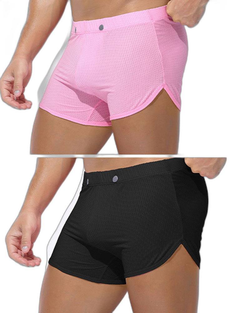 2 Pack Men's Breathable Mesh Boxer Briefs