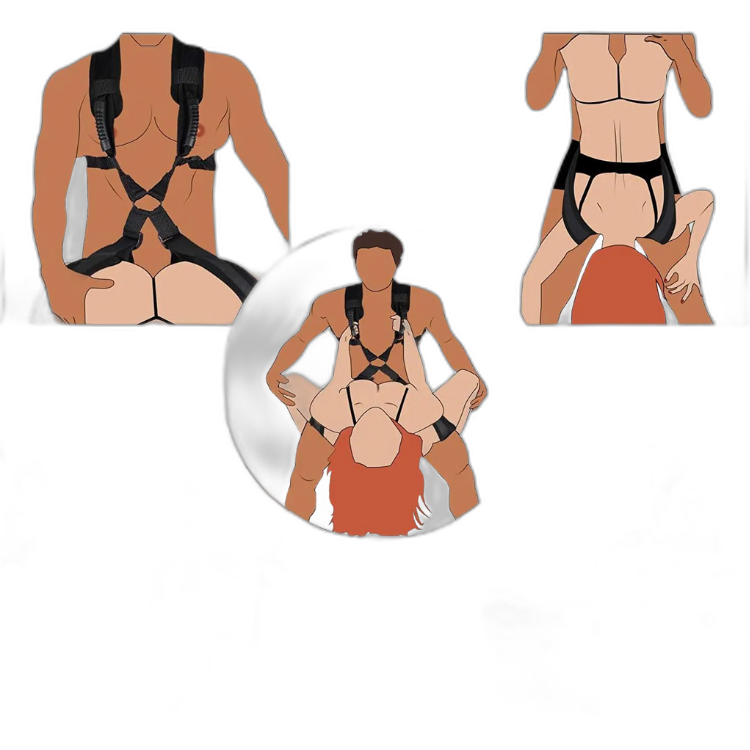 Dual Delight Erotic Sex Sling Harness