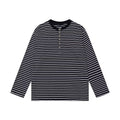 Women's Cotton Simple Loose Casual Striped Long-Sleeve Top