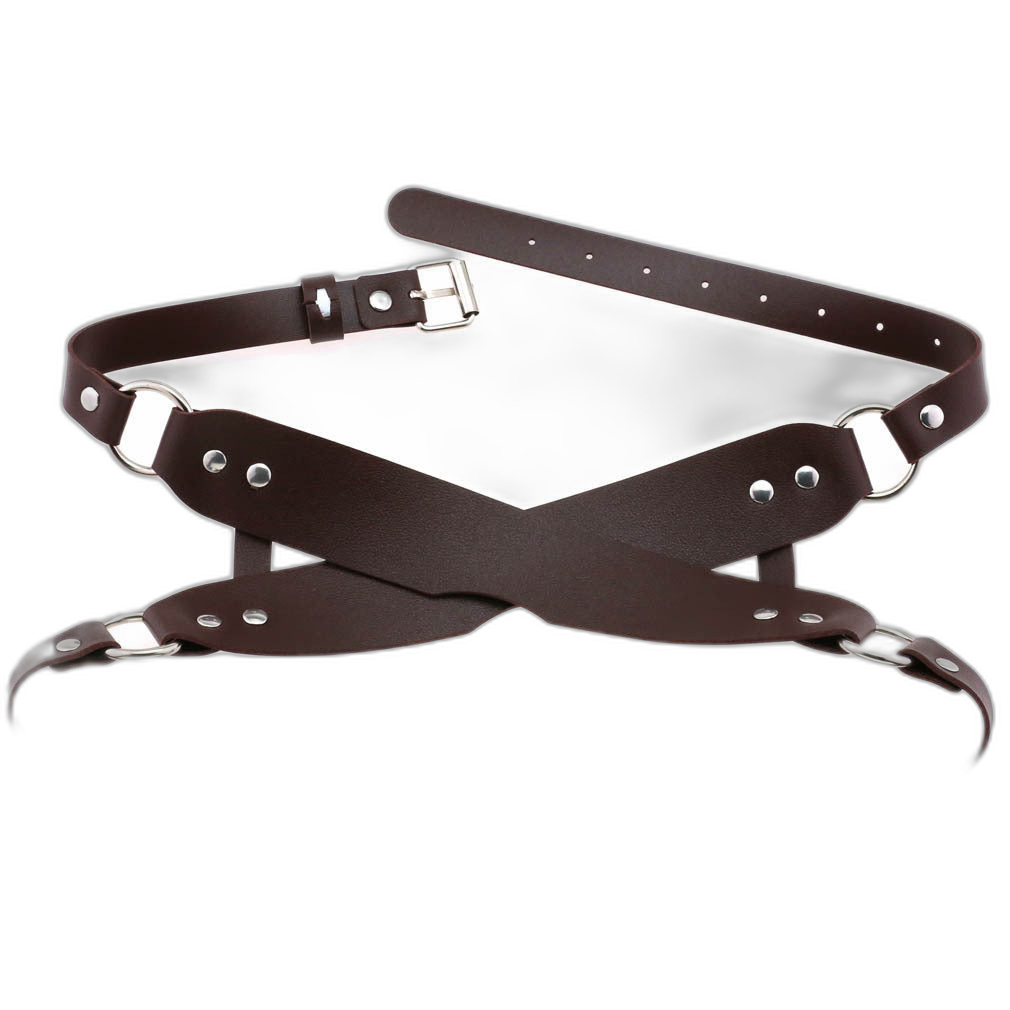Leather Double Strap Eye Mask Blindfold