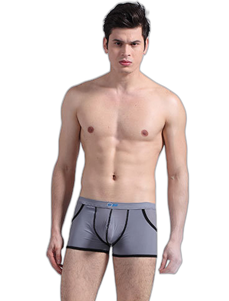 3 Pack Men's Long Leg Boxer Briefs Made of Ultra-Thin Ice Silk with Anti-Wear Elastic