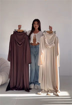 Casual Mid-calf Top Vest Long Cardigan Wide-leg Pants Three-piece Set