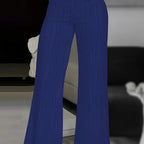 Solid Color Wide Leg Pants, Y2K High Waist Loose Pants For Every Day Women's Trousers