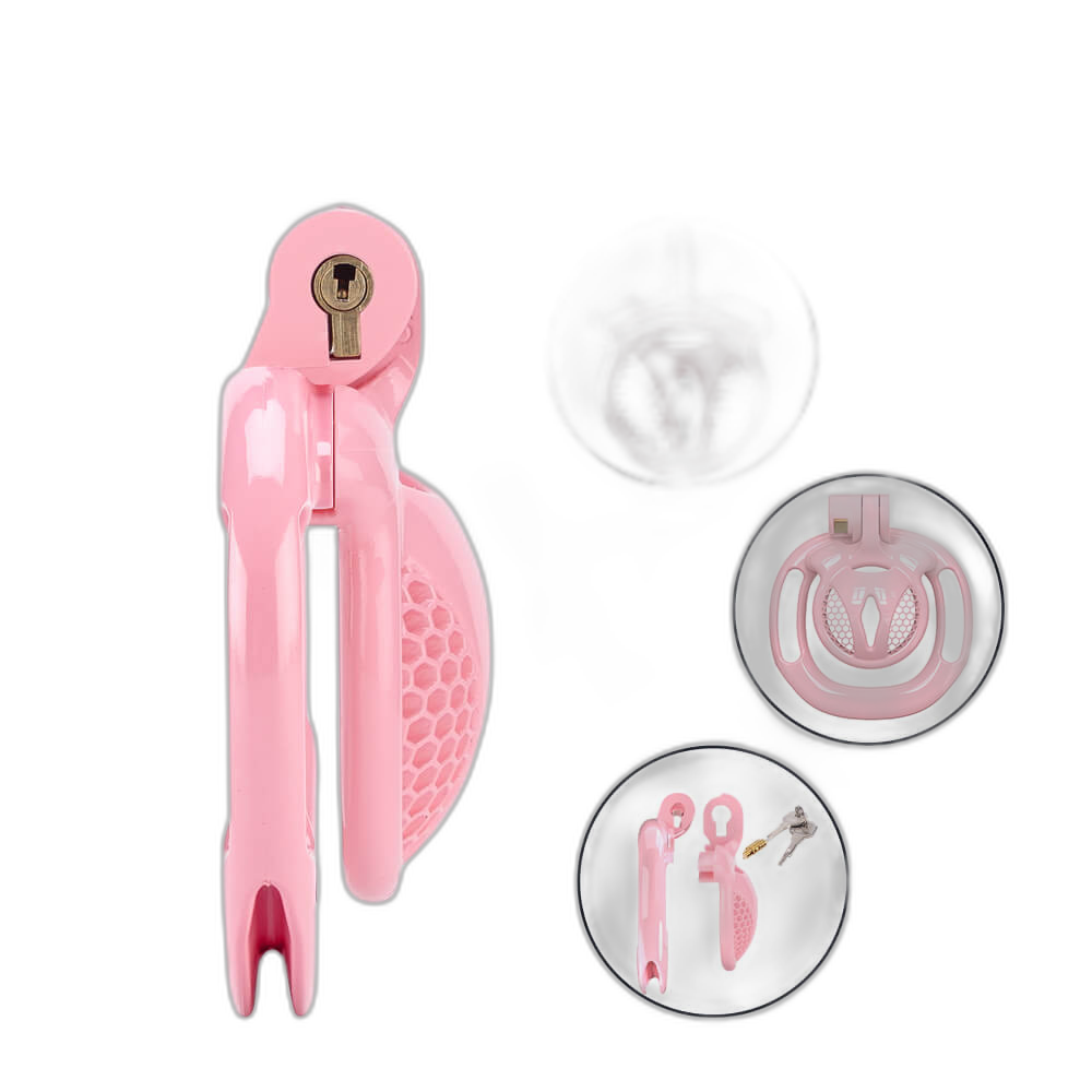 Cassian - Tiny Chastity Cage - Male Chastity Equipment - With Belt And Four Rings