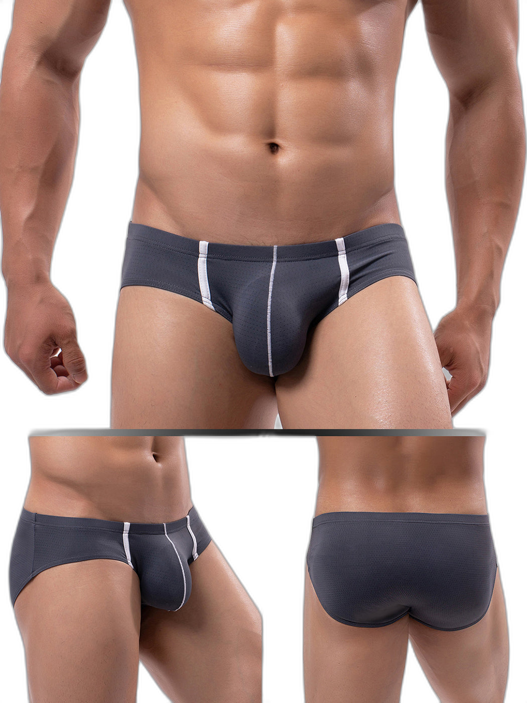 4 Pack Men’s Low-rise Breathable Mesh Briefs