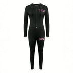 Women's Sporty Letter-Print Long-Sleeve Pants Set
