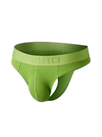 2 Pack Men's Ribbed Butt-Lifting U-Pouch Sexy Thong