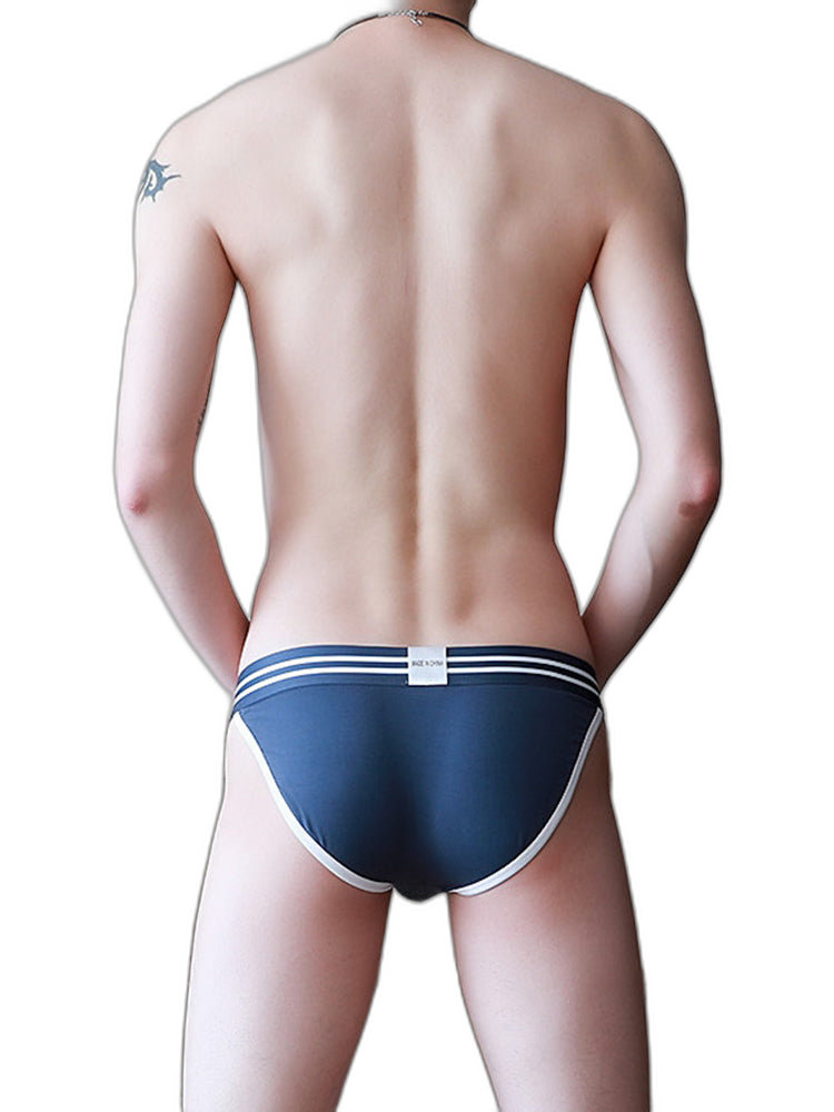 3 Pack Men's High-Cut Sexy Comfortable U-Convex Breathable Briefs