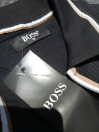NEW with tag - MENS BOSS black zip Polo Shirt