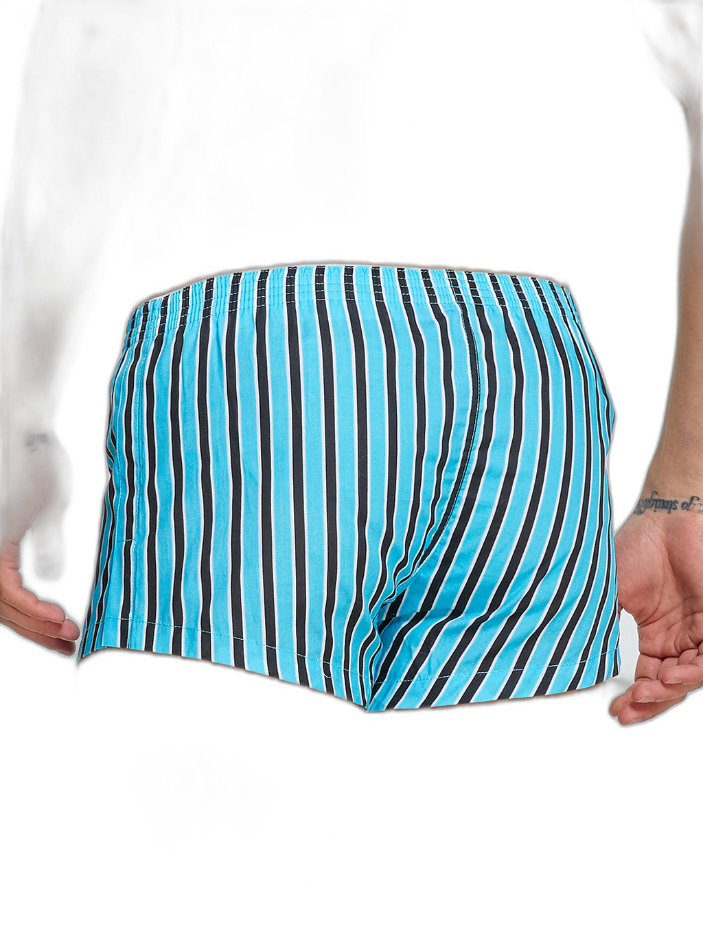 Men's Color Stripes Boxers With Fly