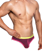 3 Pack Men's Low-Waist Sexy Big Mesh Breathable Transparent Sports Briefs