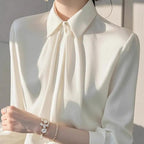 Exquisite Collar Long-sleeve Women's Chic And Fashionable Blouse