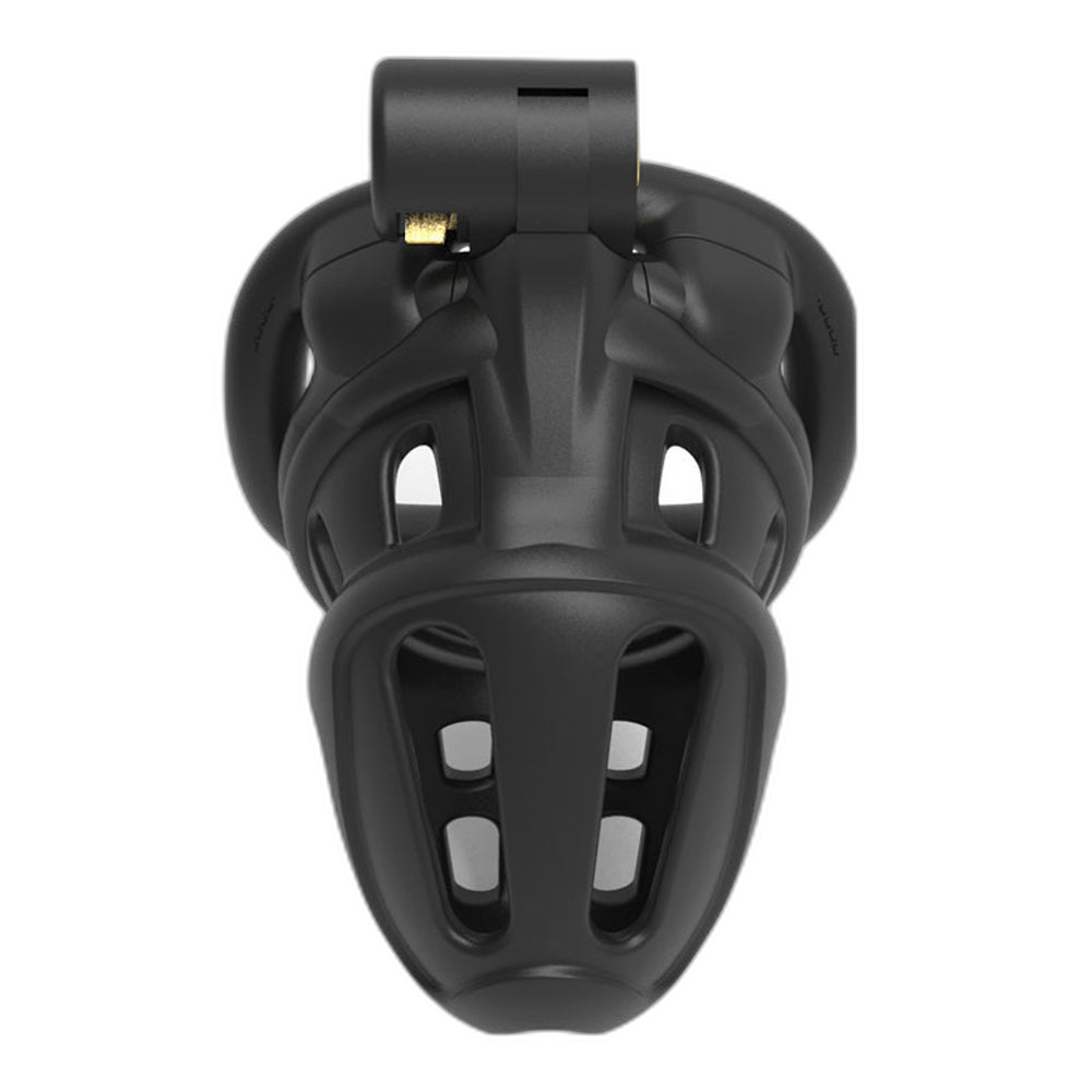 LOCK4D Armoured Bent Ring Chastity Cage