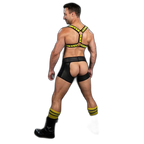 Mr.S Leather X-Factor Bold Color Body Harness | Yellow