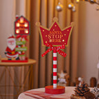 Christmas Road STOP Decorative Light Wooden