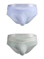 2 Pack Men’s Lightweight Cotton Pouch Briefs