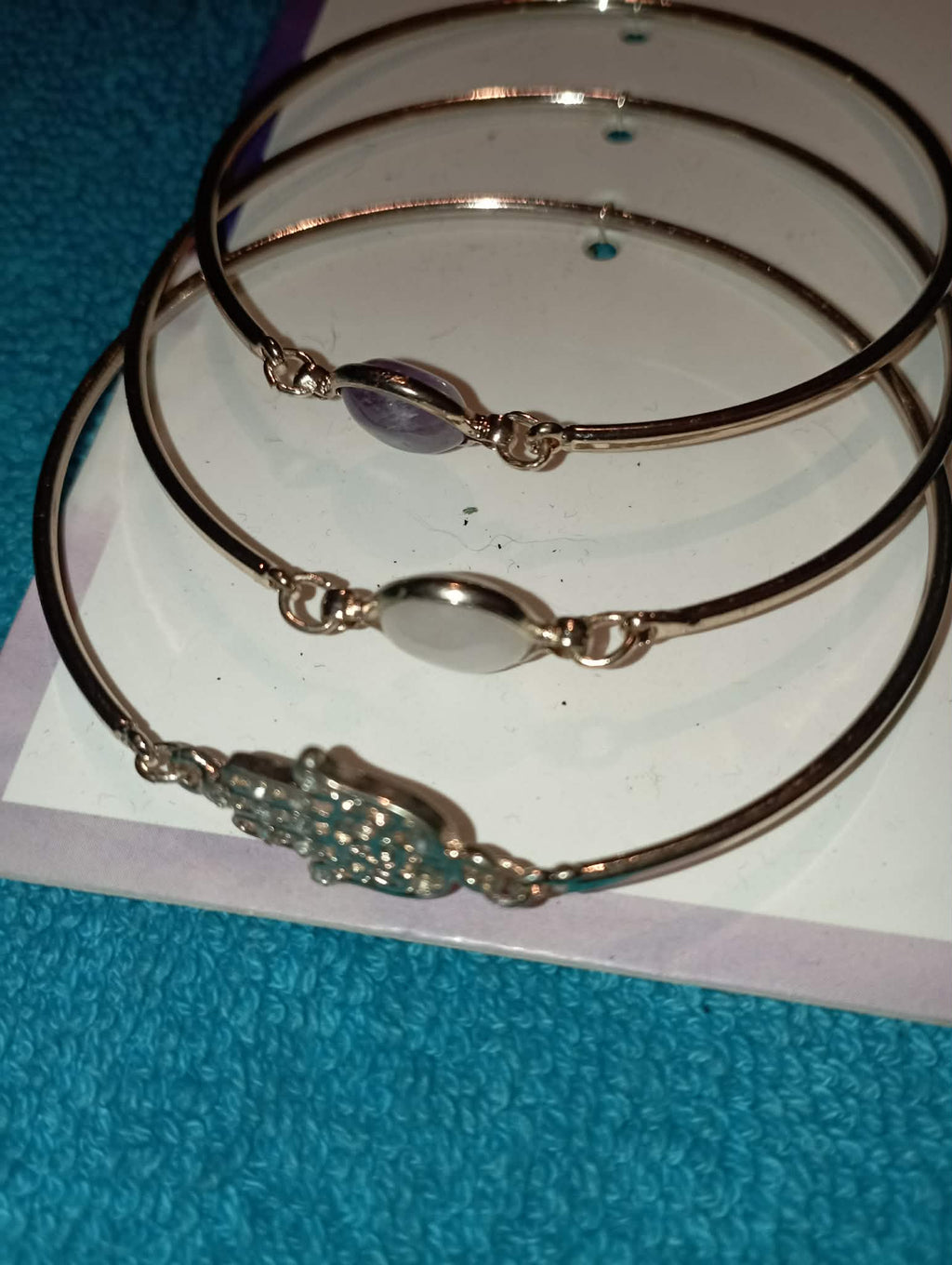 WOMEN'S PRIMARK SEMI PRECIOUS 3 BANGLES
